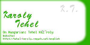 karoly tehel business card